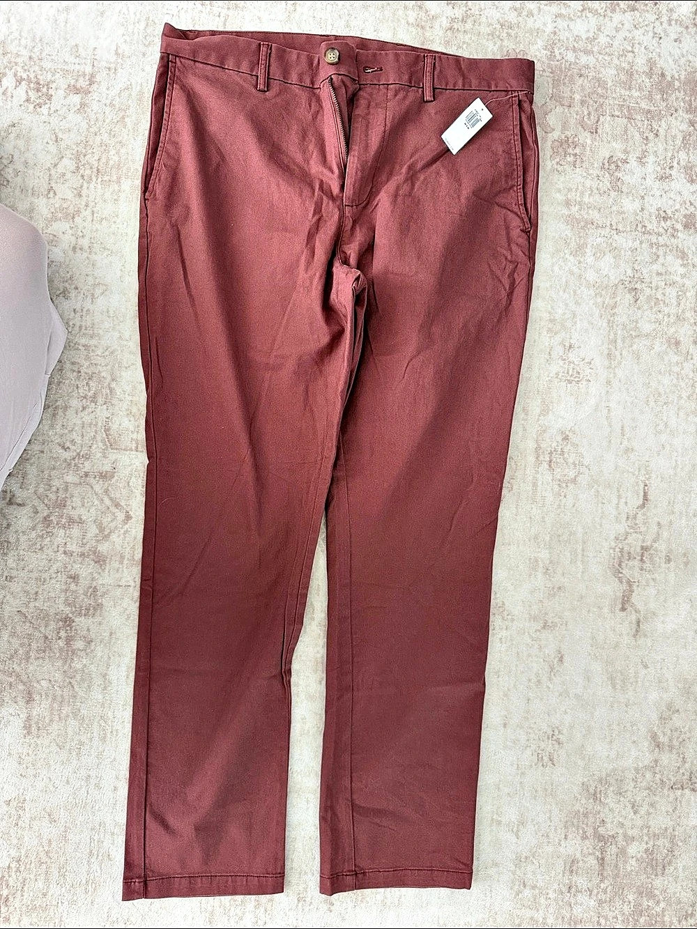 Old Navy Slim Built-In Flex Rotation Chino Pants Red Waist 34x30